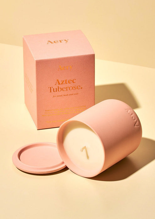 Aztec Tuberose Scented Candle - Peach Almond Milk and Tuberose Fernweh Collection Aery Wholesale
