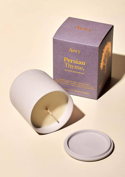 Persian Thyme Scented Candle - Neroli Saffron and Oudh Fernweh Collection Aery Wholesale