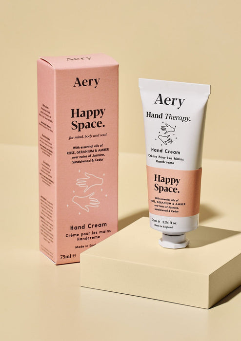 Happy Space Hand Cream - Rose Geranium and Amber Aroma Therapy Aery Wholesale