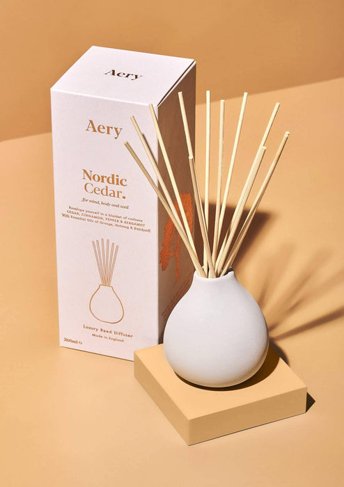 Nordic Cedar Reed Diffuser - Cedar Cinnamon and Bergamot Fernweh Collection Aery Wholesale
