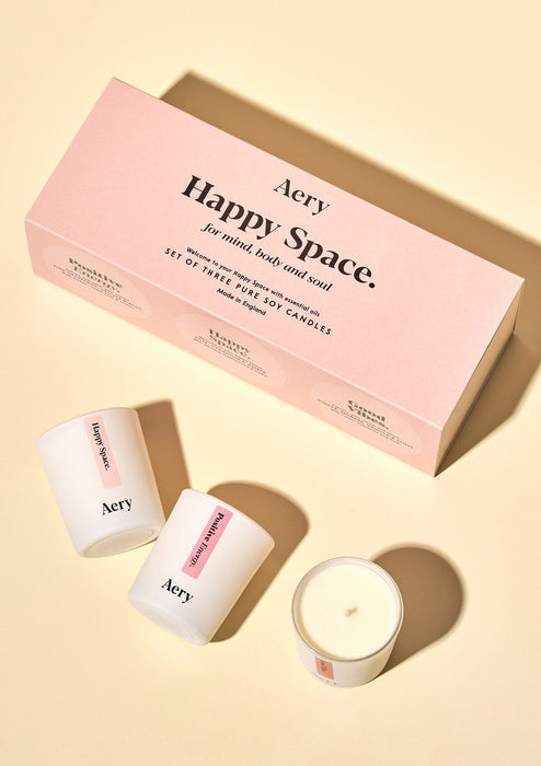 Happy Space Aromatherapy Gift Set of Three - Votive Candles Aroma Therapy Aery Wholesale