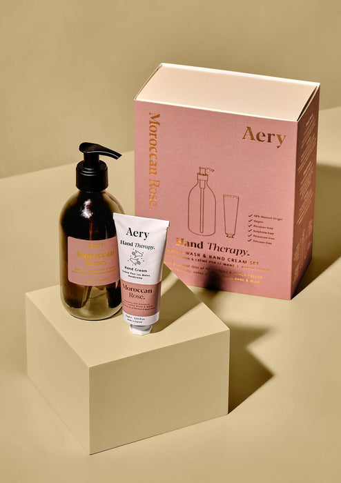 Moroccan Rose Hand Therapy Set Amber Wash and Hand Cream Aery Wholesale