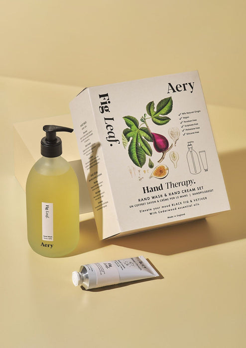 Fig Leaf Hand Therapy Set - Black Fig Vetiver and Cedarwood Botanical Aery Wholesale