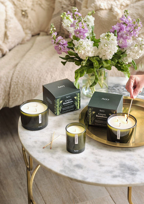 Green Bamboo Mini Candle Botanical Aery Wholesale 