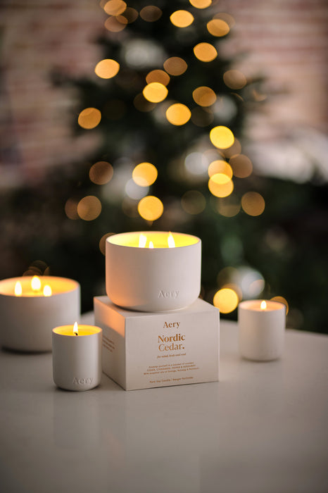 Nordic Cedar Triple Wick Candle Fernweh Collection Aery Wholesale 