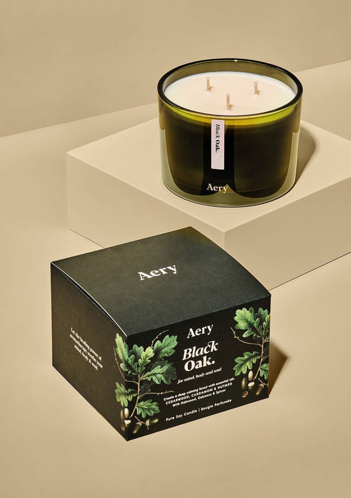 Black Oak Triple Wick Candle Botanical Aery Living 