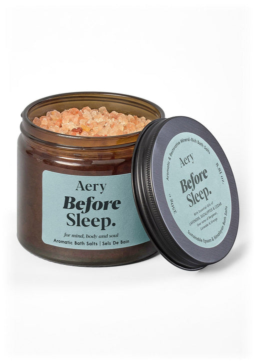 Before Sleep Bath Salts - Lavender Eucalyptus and Cedar 250g Amber Glass Aery Wholesale