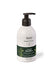 green bamboo body lotion in white bottle